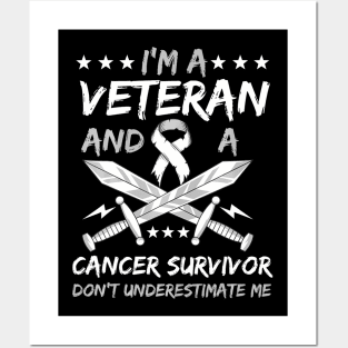 Cancer Survivor Veteran Chemotherapy Retired Soldier Posters and Art